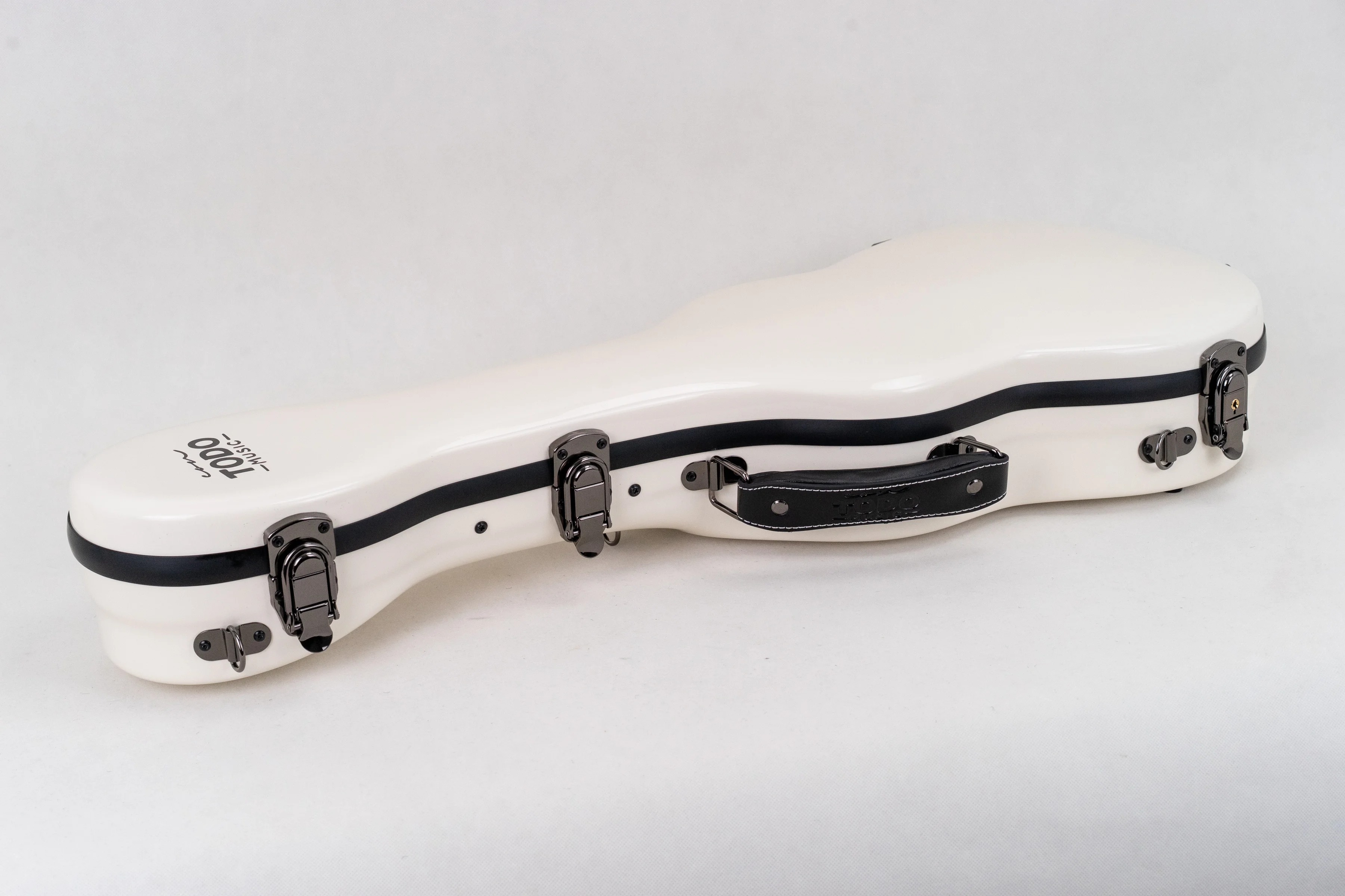 Premium Fiberglas Bariton Ukulele-Koffer  - Weiß